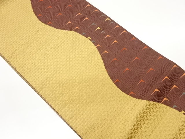 JAPANESE NAGOYA OBI / CHIKUZEN HAKATA / WOVEN ABSTRACT